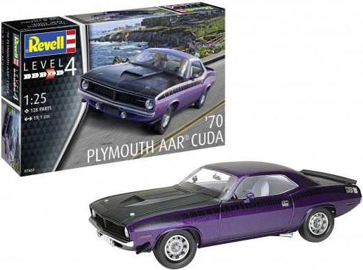 REVELL Plastic ModelKit auto 07664 - '70 Plymouth AAR Cuda (1:25) - obrázek 3