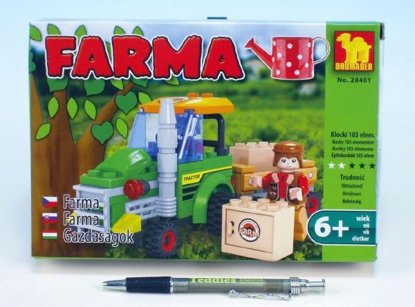 Stavebnice Dromader Farma 28401 103ks v krabici 22x15x4,5cm - obrázek 1