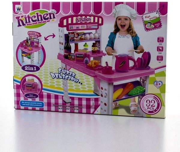 EURO BABY Euro Baby Dětská kuchyňka Super Delicious - růžová - obrázek 3