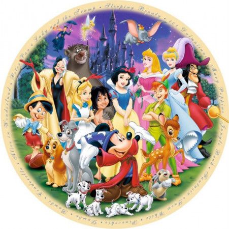 RAVENSBURGER Kulaté puzzle Báječný svět Disney 1000 dílků - obrázek 1