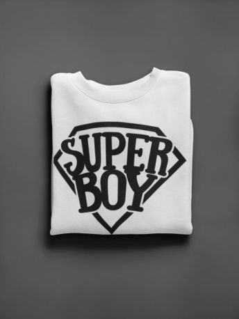 KIDSBEE Super dětská klučičí mikina Super Boy - bílá, Velikost koj. oblečení 146 - obrázek 1