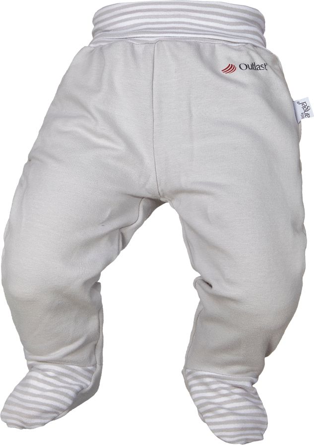 LITTLE ANGEL Polodupačky smyk Outlast® vel.74 sv.šedá/pruh šedobílý - obrázek 1