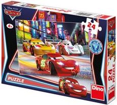 Puzzle Cars Noční závod 24 dílků - obrázek 1