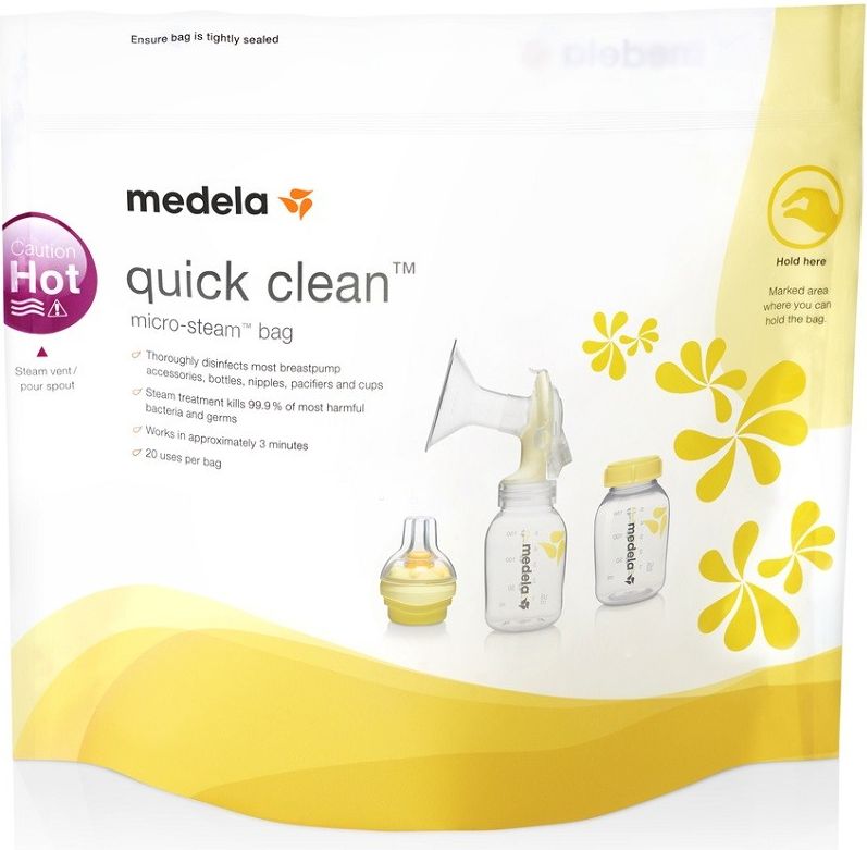 MEDELA Quick Clean - Sáčky pro čištění v mikrovlnné troubě - bal. 20 ks - obrázek 1