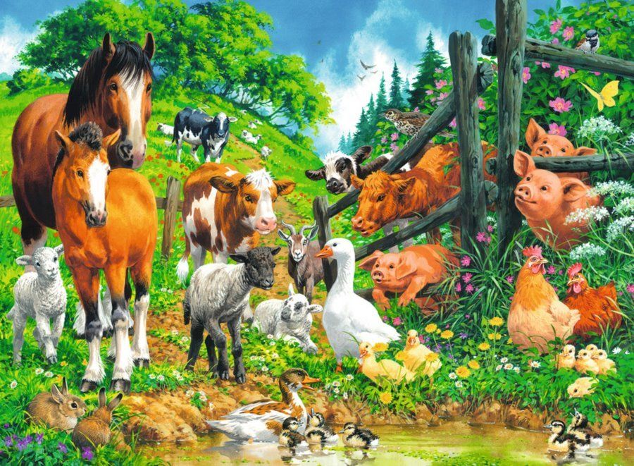 RAVENSBURGER Puzzle Zvířátka XXL 100 dílků - obrázek 1