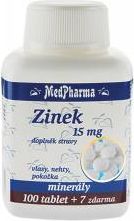 Medpharma Zinek 15 mg 107 tablet - obrázek 1