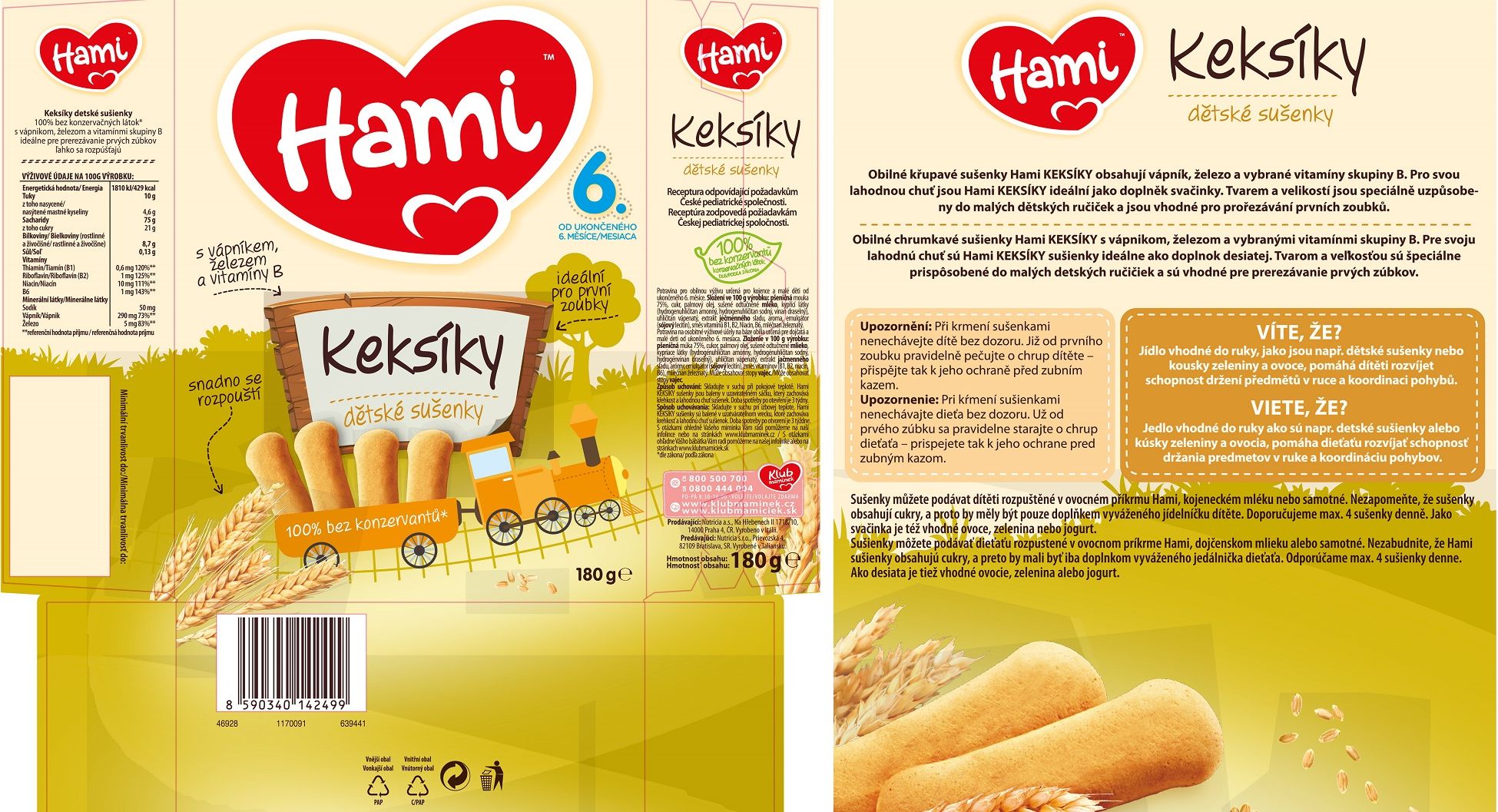 6x HAMI Keksíky (180 g) - obrázek 2