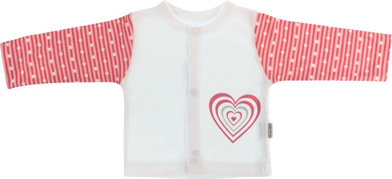 Mamatti Mamatti Bavlněná košilka Love Girl  - bílo/červená, vel. 68 68 (4-6m) - obrázek 1