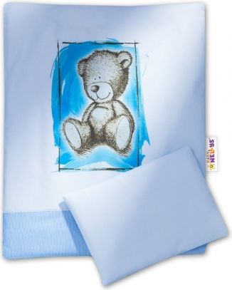 Baby Nellys Sada do kočárku komplet  4D Sweet Dreams by Teddy - modrý - obrázek 1