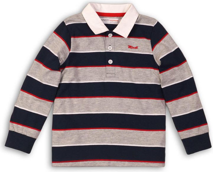 Minoti Tričko chlapecké POLO bavlněné s dlouhým rukávem kluk 110/116 - obrázek 1