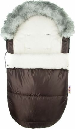 Fusák DELUX Baby Nellys ® s kožešinkou 105x50cm - hnědý - obrázek 1