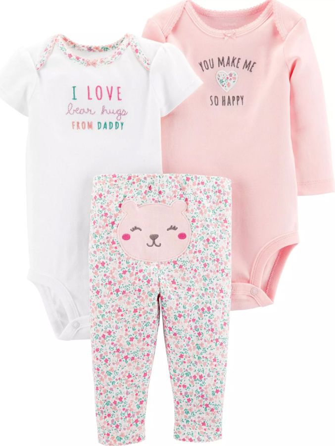 CARTER'S Set 3-dílný Květiny - 18m/vel. 86 - obrázek 1