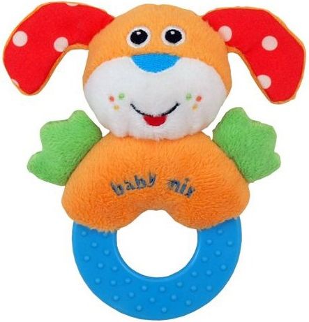 Baby Mix Dětské plyšové Chrastítko pejsek Plyš, 12 cm - obrázek 1