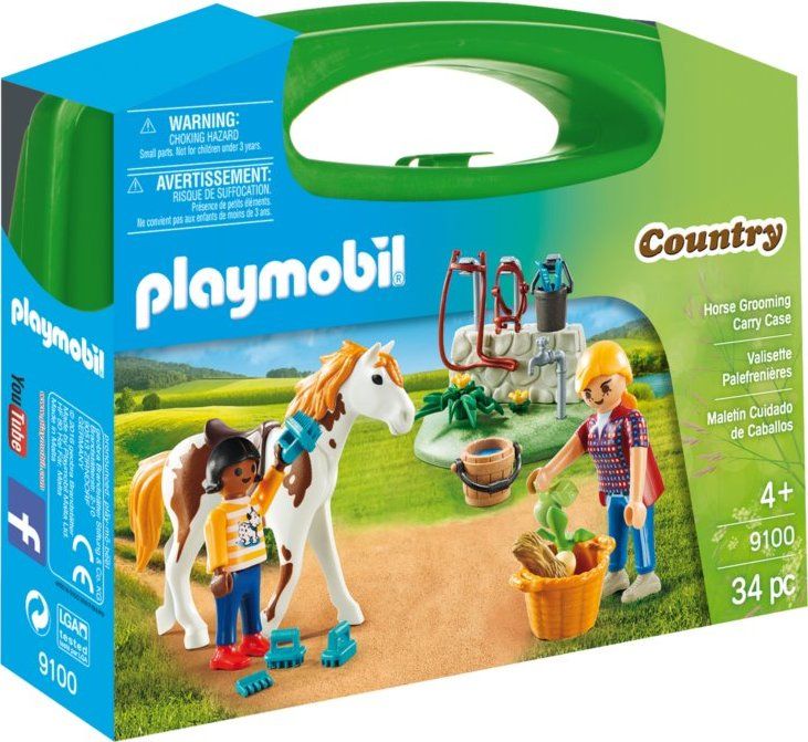 PLAYMOBIL Přenosný box Péče o koně 9100 - obrázek 1