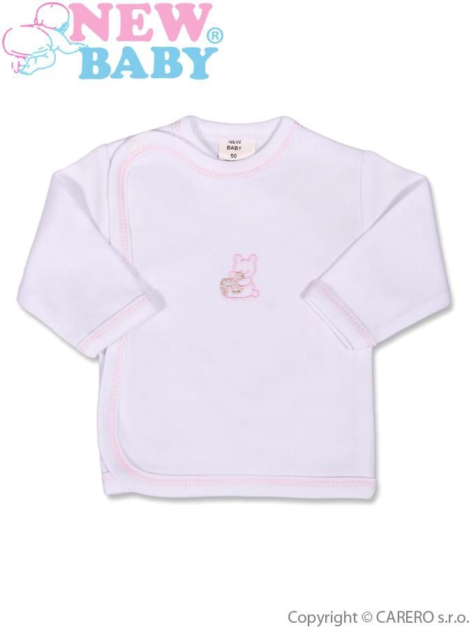 Kojenecká košilka s vyšívaným obrázkem New Baby růžová 50 - obrázek 1
