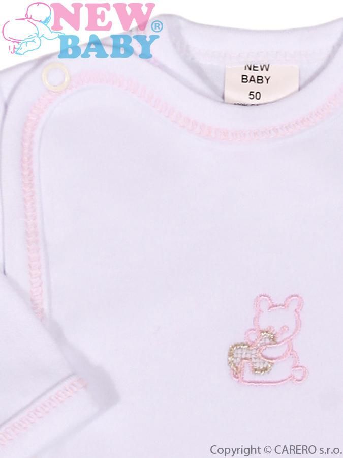 Kojenecká košilka s vyšívaným obrázkem New Baby růžová 50 - obrázek 2