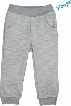 Dětské bavlněné tepláky, kalhoty Nicol, Boy - šedé, vel. 92 - obrázek 1
