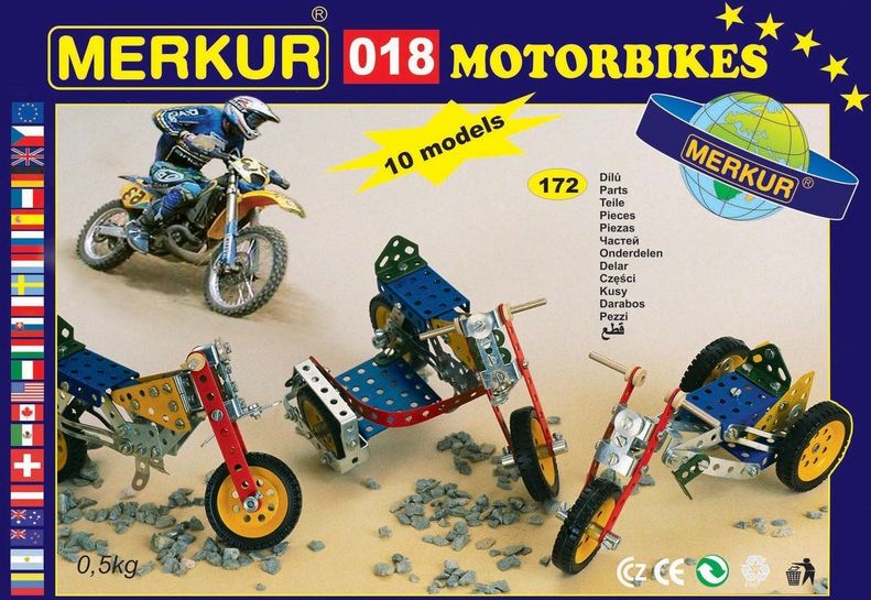 MERKUR - Malá stavebnice M018 Motocykly - obrázek 1