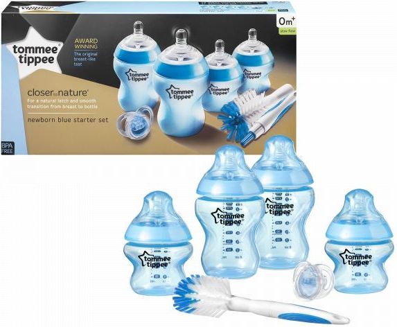 Tommee Tippee Sada kojeneckých lahviček C2N s kartáčem modrá - obrázek 2