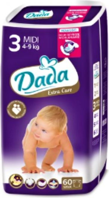 Dada Extra Care vel. 3 (4-9 kg) 60 ks - obrázek 1