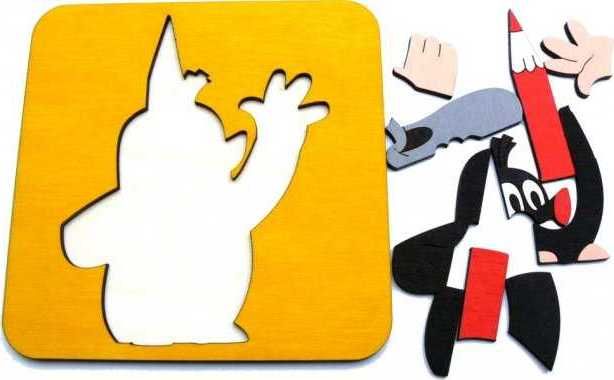 DoDo Skládací obrázek puzzle krtek s pastelkou - obrázek 2