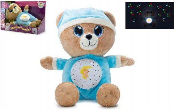 Teddies Medvídek Usínáček modrý 32cm na baterie se světlem a zvukem - obrázek 1