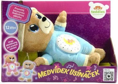 Teddies Medvídek Usínáček modrý 32cm na baterie se světlem a zvukem - obrázek 4