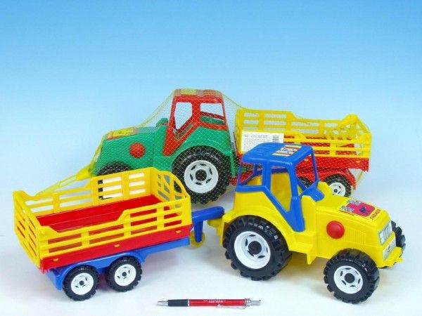 Traktor 213 Farmer s vlekem plast 50cm - obrázek 1