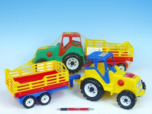 Traktor 213 Farmer s vlekem plast 50cm - obrázek 2