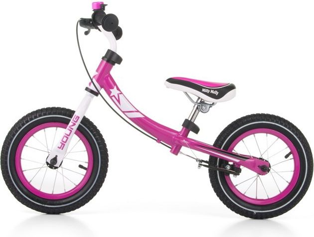 Dětské odrážedlo kolo Milly Mally Young pink - obrázek 1