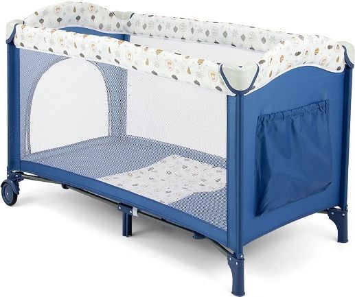 Cestovní postýlka Milly Mally Mirage blue-white - obrázek 1