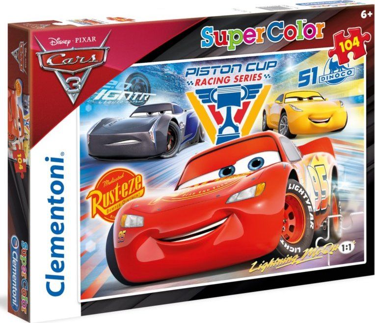 CLEMENTONI Puzzle Auta 3: Piston Cup 104 dílků - obrázek 2