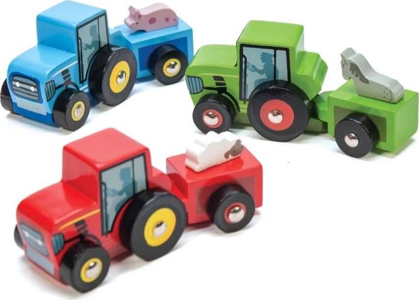 Le Toy Van barevný traktor 1ks modrá - obrázek 1
