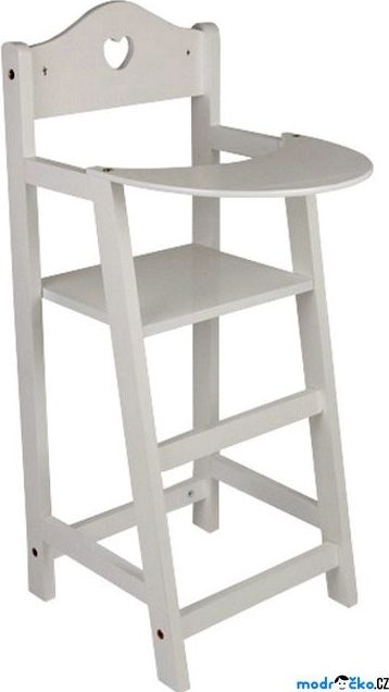 Židlička pro panenky - Bíle lakované dřevo (Legler) - obrázek 1