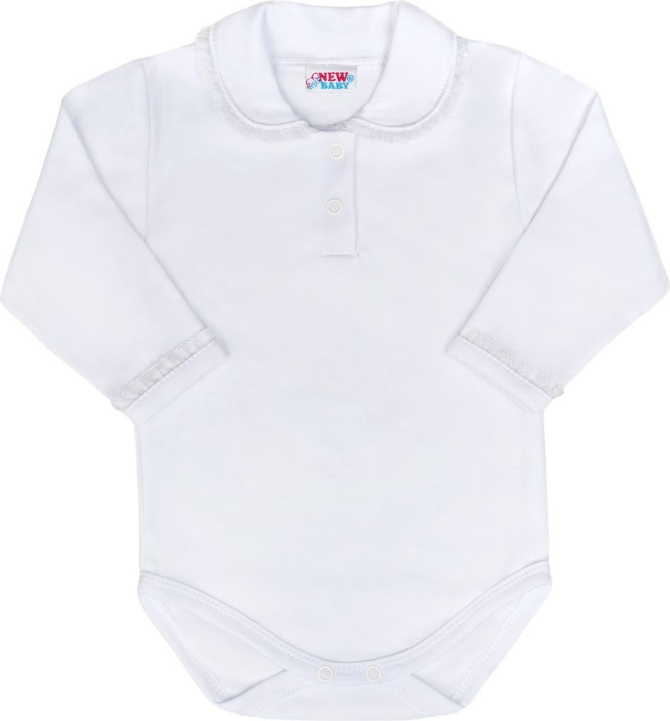 Luxusní bavlněné kojenecké body New Baby Princess bílé 74 (6-9m) - obrázek 1