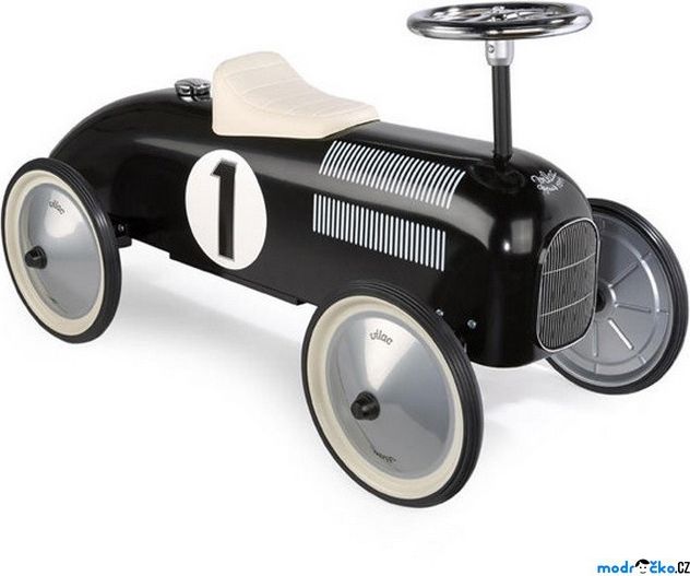 Odrážedlo kovové - Historické závodní auto, černé (Vilac) - obrázek 1
