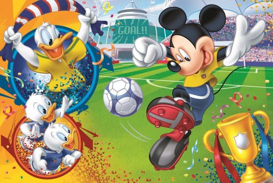TREFL Puzzle Mickey Mouse na fotbale 100 dílků - obrázek 1