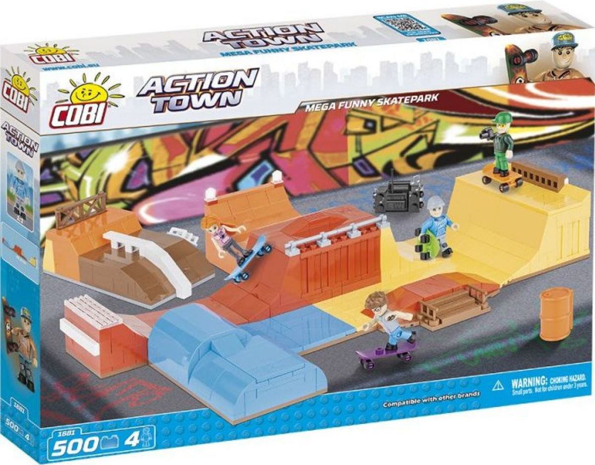 Cobi Action Town Bláznivý megaskatepark 500 kostek - obrázek 1