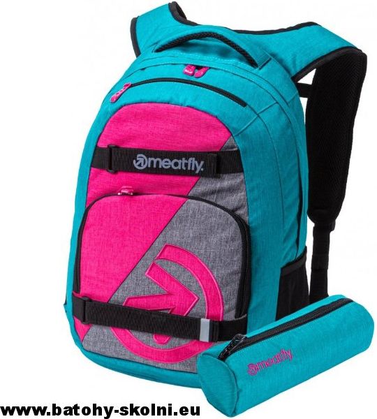 Studentský batoh Meatfly Exile 4 F Ht. Emerald, Ht. Pink, Ht. Grey - Doprava Zdarma - obrázek 2
