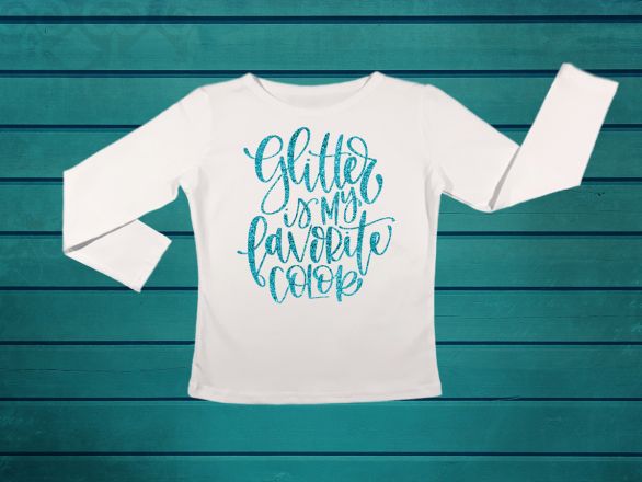 KIDSBEE Dívčí bavlněné tričko Glitter - bílé - obrázek 1
