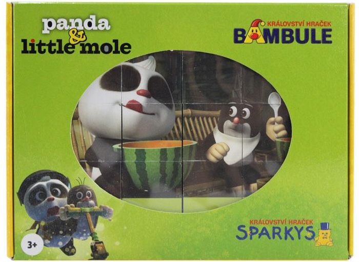 EP Line dřevěné kostky Krtek a Panda - obrázek 1