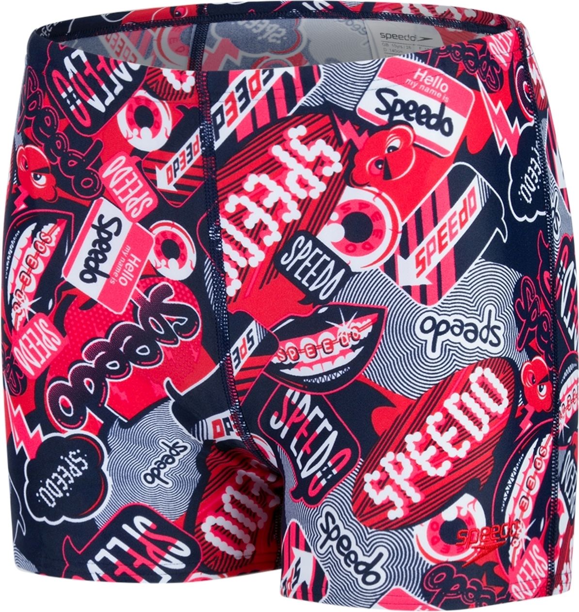 Speedo Boys All Over Aquashort - navy/risk red 164 - obrázek 1