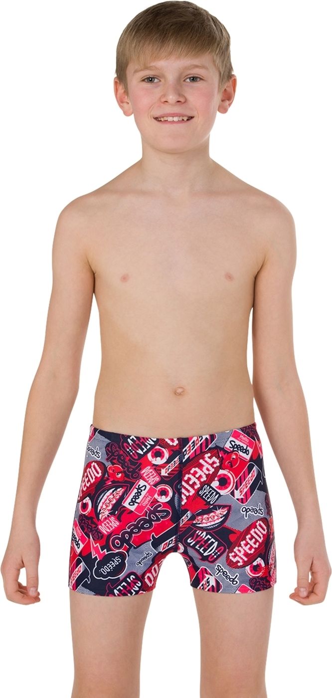 Speedo Boys All Over Aquashort - navy/risk red 164 - obrázek 2