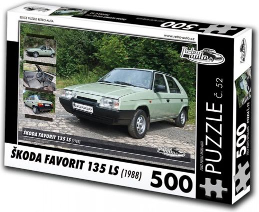 RETRO-AUTA Puzzle č. 52 Škoda Favorit 135 LS (1988) 500 dílků - obrázek 1