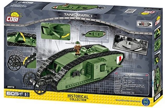 Cobi 2972 Great War Tank Mark I, 605 k, 1 f - obrázek 3