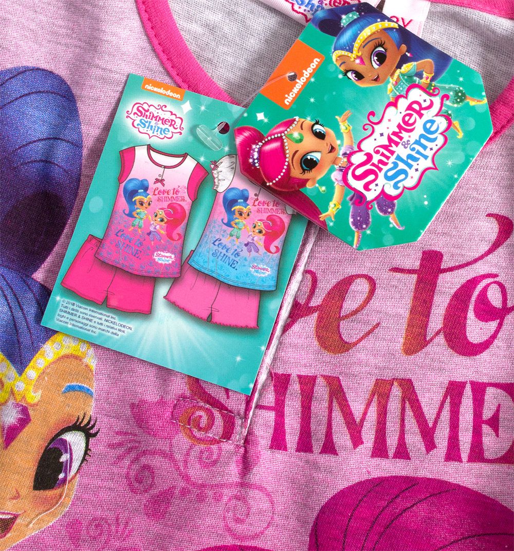 Dívčí letní pyžamo SHIMMER & SHINE LOVE růžové azalea Velikost: 98 - obrázek 2