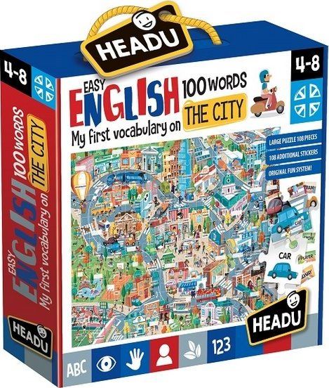 HEADU Puzzle Easy English: Ve městě 108 dílků - obrázek 1