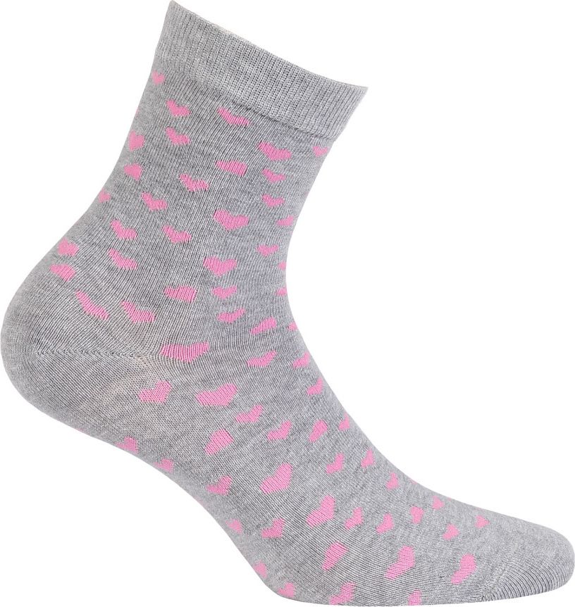 Dívčí vzorované ponožky GATTA SRDÍČKA šedé Velikost: 36-38 - obrázek 1