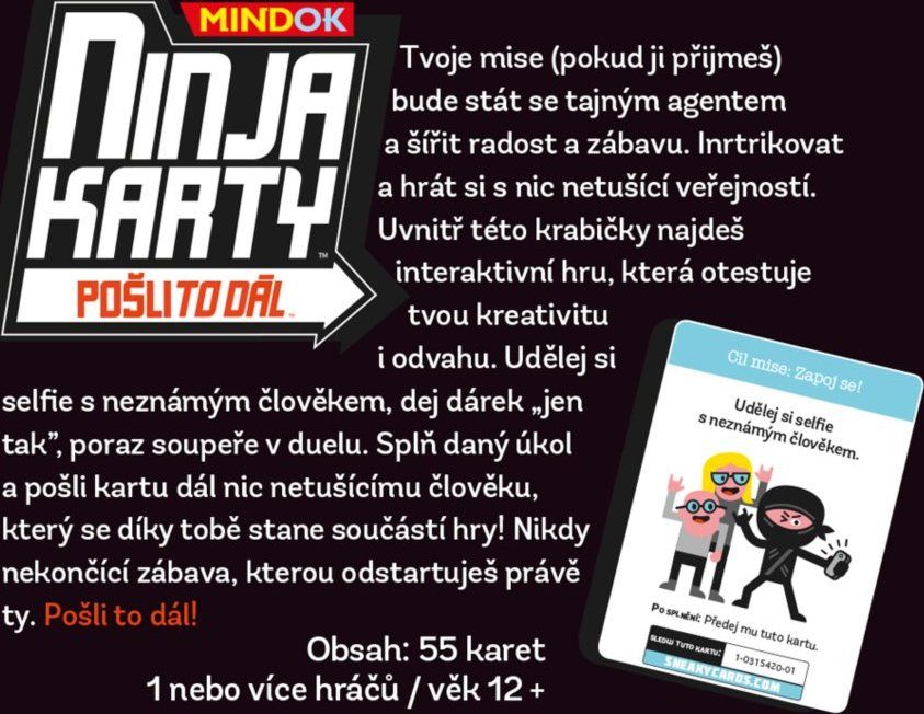 Společenská hra Ninja karty, MINDOK - obrázek 2