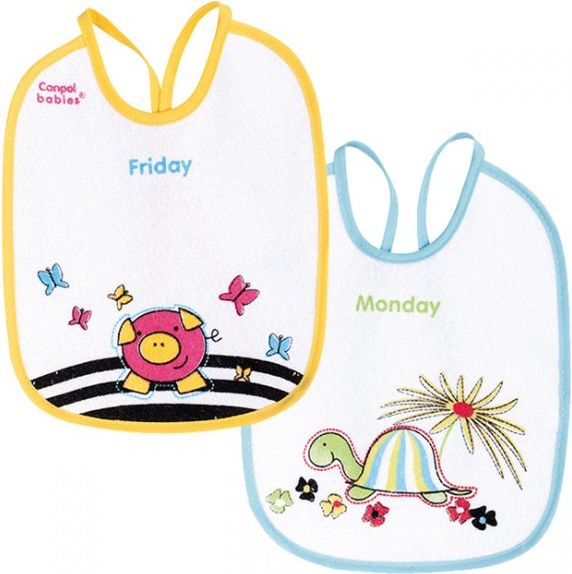 Dětský bryndák Canpol babies froté/Peva 7ks Colorful animal, Canpol - obrázek 1